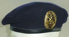 Original Bundeswehr-Barett, Marinesicherungstruppe, mit Abzeichen, Größe 56