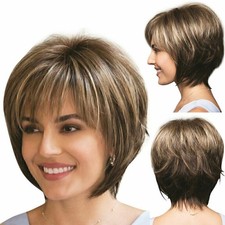 Damen Wig Kurz Glatte Perücke