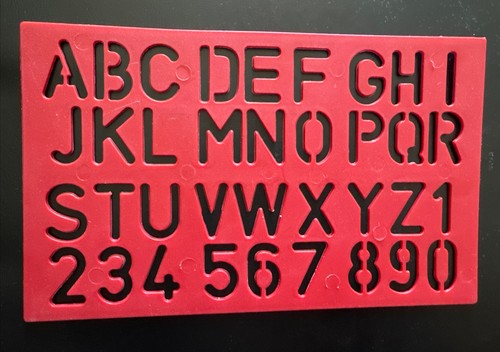 Alphabet und zahlen - und, schablone