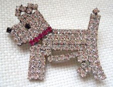 Strass Brosche-- HUND - -
