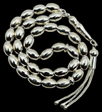 Gümüs Tesbih 925 Gümüş BÜYÜK Arpa Tespih 925er Silber Gebetskette Sterlingsilber