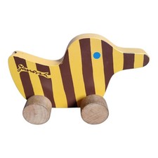 Janosch Tigerente aus Holz Ohne Schiebestab Räder ca. 20 cm Lang Spielzeug