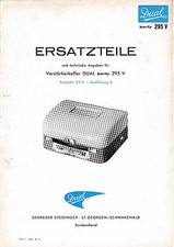 Service Hinweise für Dual Party 295 V 