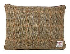 Kissenbezug Harris Tweed doppelseitig braun Fischgrät Holz