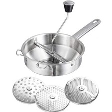 Passiermühle Edelstahl mit 3