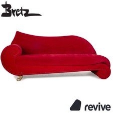 Bretz Gaudi Stoff Dreisitzer Rot Sofa Couch