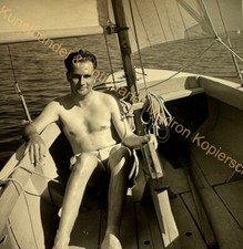 orig. Foto Mann Segeln