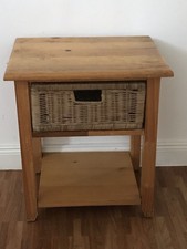 Nachttisch Massivholz Vollholz Rattan - 2. Exemplar