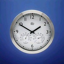 Quarz Wanduhr mit Thermometer
