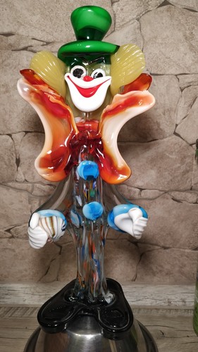 Glas clown aus farbigem - farbigem,