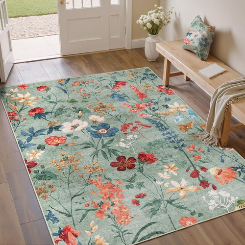Teppich wohnzimmer grün - teppich,