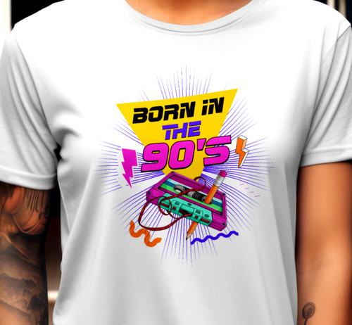 Retro kassette shirt born - kassette,