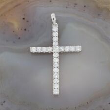 Wert 3050 € Brillant Anhänger Kreuz (1,20 carat) 750 18 Karat Weiß Gold