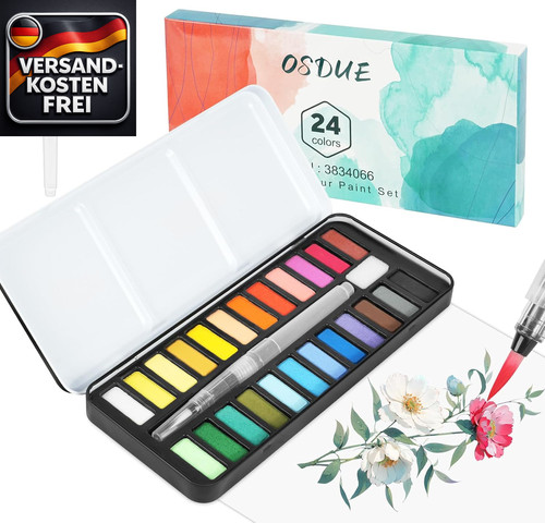 Aquarellfarben set farben - aquarellfarben, 24