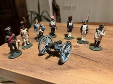 7 Del Prado Zinnfiguren + Kanone, Napoleonische Kriege