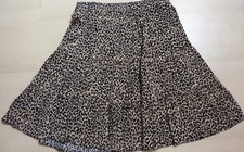 Sommerrock Leomuster 36 bis 38 braun beige schwarz Stufen Falbeln NEU ungetragen