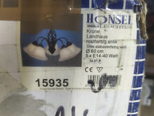 Honsel Leuchten Kronleuchter 5 Flammig Landhaus Antik rostfarbig neu OVP