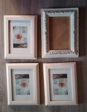 Bilderrahmen weiß 4 Stck. in verschiedenen Größen