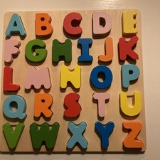 ABC Holz Legespiel ab 2 Jahren Lernspiel Puzzle Buchstaben 27 Teile Kleinkind