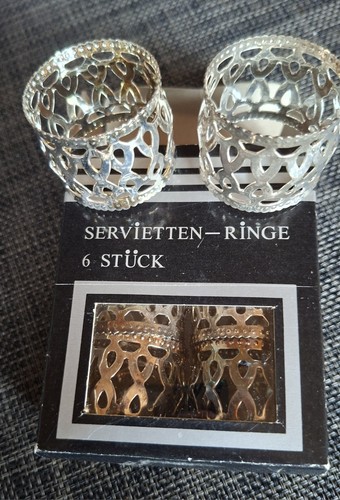 Filigrane serviettenringe - 6x,