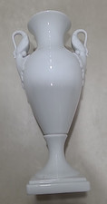 Vintage AK Kaiser 460/1 Porzellan Vase Amphore Schwanenhals Henkel weiß 28,5 cm