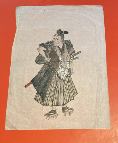 Ukiyo woodblock print on - woodblock,