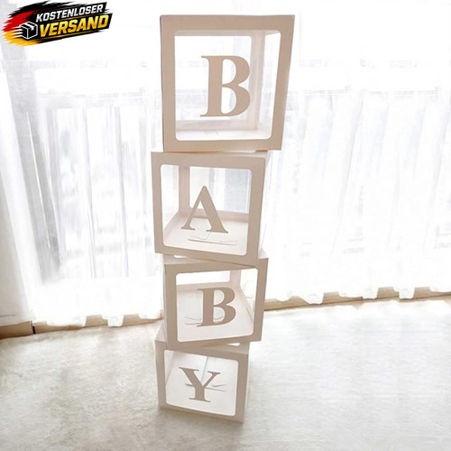 Baby shower box deko 4er - box,