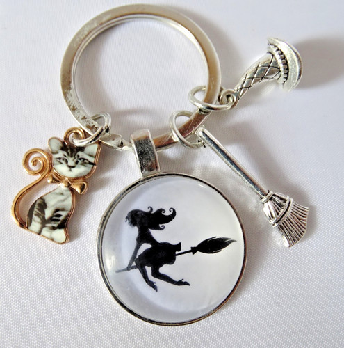 Schlüsselanhänger hexe auf - hexe,