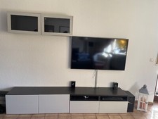 ikea besta tv bank schwarz/grau