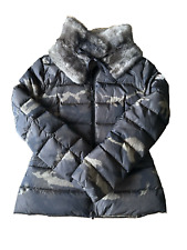 Original Moncler Winterjacke abknöpfb. Echtfellkragen Kaninchen Camouflage Gr M 
