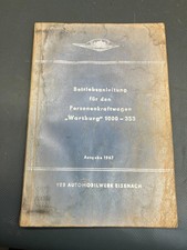 original Betriebsanleitung Handbuch Wartburg 1967 1000 353  [4114-8]