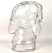 Vintage Glaskopf Mozart Büste Ingrid Glas – Glasfigur 27cm, 1,6kg