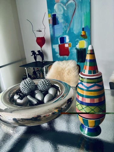 Alessi vase mit deckel - mit,
