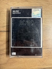 AC/DC Back In Black Cassette Tape 1980 Atlantic Records Sehr Guter Zustand  ￼