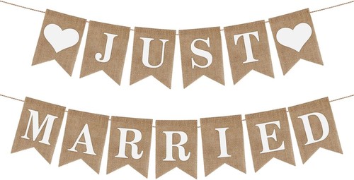 Just married girlande - just, girlande,deko