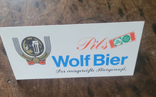 Wolf Bier Fuchsstadt Bier Werbung Reklame Tisch-Aufsteller 1978 VINTAGE