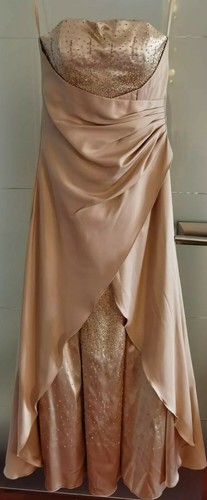 Neu ballkleid beige gold - neu!,