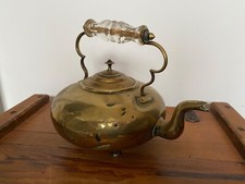 ANTIKE MESSING TEEKANNE MIT