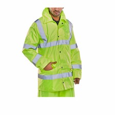 WARNSCHUTZ Regenjacke gelb orange Arbeitsjacke Warnschutzjacke Jacke S - 6XL BEE