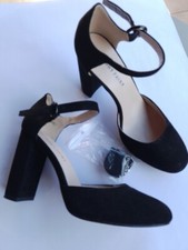 Schicke schwarze Spangen-Pumps Gr. 38