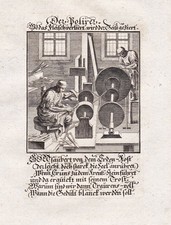 Schleifer Metallarbeiter burnisher polisher metalworker profession Kupferstich