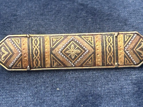Vintage damaszener brosche - vintage,