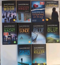 Sammlung 10x Klaus-Peter Wolf - Ostfriesen Krimi - Moor Angst Nacht Sünde Blut 