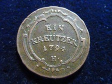 1 Kreuzer 1794 H, Burgau, Franz II., ss !!