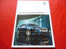 VW Passat B6 Typ 3C Limousine Variant R36 Prospekt Brochure Depliant von 10/2008