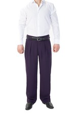 Bundfaltenhose lila