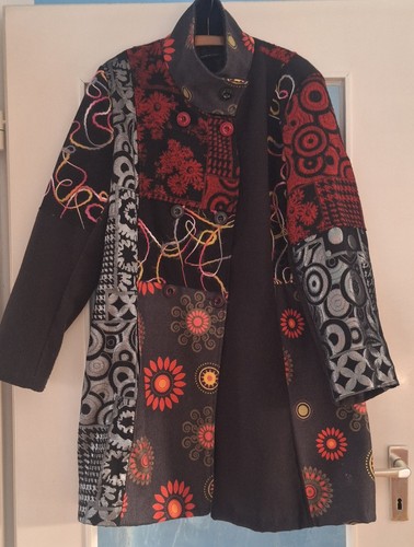 Mantel bunt gemustert - , gr