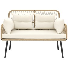 Gartensofa mit Kissen 2-Sitzer