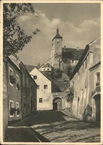 Nabburg alte gasse kirche - alte,