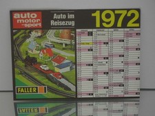 H0 Slot FALLER AMS  "KALENDER 1972 Auto/Zug" gebr. guter Zustand komplett (1984)